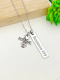 Silver I Heart Basketball Necklace Christmas Gifts for Basketball Team, School Sport Team Gifts, D029