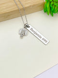 Silver Basketball Hoop Necklace Christmas Gifts for Basketball Team, School Sport Team Gifts, D030