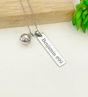 Silver Basketball Necklace Name, Ball, Best Seller Christmas Gifts for Basketball Team, School Sport Team Gifts, D032