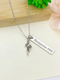Silver Rugby Player Charm Necklace, Christmas Gifts for Rugby Team, School Sport Team Gifts, D036