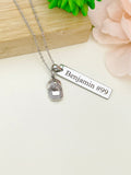 Silver Baseball Cap Hat Charm Necklace, Name, Best Seller Christmas Gifts for Baseball Team, School Sport Team Gifts, D044