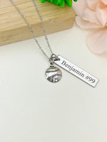 Silver Baseball Charm Necklace Christmas Gifts for Baseball Team, Coach School Sport Team Gifts, D048
