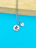 Witch Riding Broom Charm Necklace Halloween Jewelry Gift, N1297