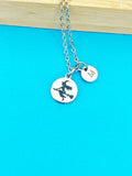 Witch Riding Broom Charm Necklace Halloween Jewelry Gift, N1297