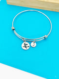 Witch Riding Broom Charm Bracelet Halloween Jewelry Gift, N1297A