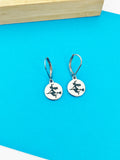 Witch Riding Broom Charm Earrings Halloween Jewelry Gift, Hypoallergenic Earrings, N1297B