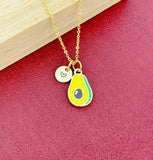 Gold Avocado Charm Necklace Christmas Gifts for Girlfriends, N4202A