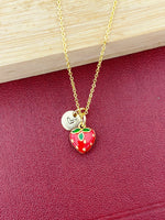 Gold Strawberry Charm Necklace Best Christmas Gifts for Girlfriends, N5789