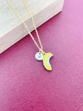 Gold Banana Charm Necklace Yellow, Best Seller Christmas Gifts for Best Friends, N5792