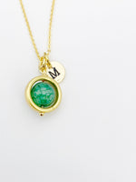Gold Dragon Veins Agate Necklace Natural Gemstone Jewelry, N5143A