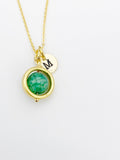 Gold Dragon Veins Agate Necklace Natural Gemstone Jewelry, N5143A