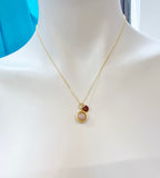 Gold Druzy Geode Agate Necklace Natural Gemstone Jewelry, Best Seller Christmas Gifts for Sister, N5395