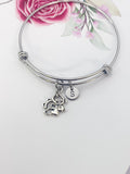 Silver Mom Panda and Baby Bear Charm Bracelet Christmas Luck Gifts,CN1415