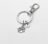 Silver Mom Panda and Baby Bear Charm Keychain Christmas Luck Gifts, N1415A