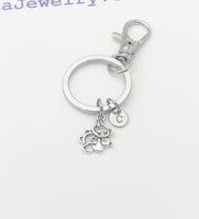 Silver Mom Panda and Baby Bear Charm Keychain Christmas Luck Gifts, N1415A