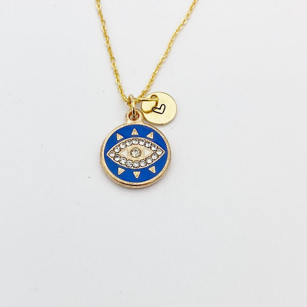 Gold Evil Eye Charm Necklace Christmas Gifts, N2929