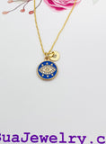 Gold Evil Eye Charm Necklace Christmas Gifts, N2929