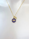 Gold Evil Eye Charm Necklace Christmas Gifts, N2929