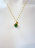 Gold Dice Charm Necklace Christmas Luck Gifts, N1872