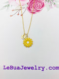 Gold Daisy Flower Charm Necklace Best Seller Christmas Gifts, N2979