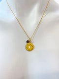 Gold Daisy Flower Charm Necklace Best Seller Christmas Gifts, N2979