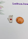 Silver Hand with Red Heart Charm Necklace Best Seller Valentine Gifts, N1429