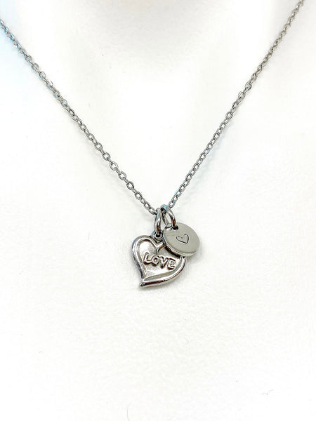 Stainless Steel Love Heart Charm Necklace Best Seller Christmas Gifts, N1566