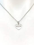 Stainless Steel Mom Heart Charm Necklace Best Seller Christmas Gifts, N1548