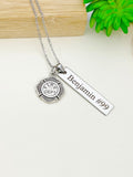 Silver Firefighter Necklace Name, Tag, Badge Number, Best Seller Christmas Gifts for Firefighter, D053