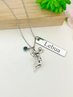 Silver Volleyball Necklace Name, Tag, Badge Number, Best Seller Christmas Gifts for Volleyball Team, D056