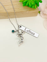 Silver Volleyball Necklace Name, Tag, Badge Number, Best Seller Christmas Gifts for Volleyball Team, D056