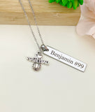 Silver I Love Volleyball Necklace Name, Tag, Badge Number, Best Seller Christmas Gifts for Volleyball Team, D058