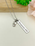 Silver I Love Volleyball Necklace Name, Tag, Badge, Number, Best Seller Christmas Gifts for Volleyball Coach Team, D059