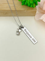 Silver I Love Volleyball Necklace Name, Tag, Badge, Number, Best Seller Christmas Gifts for Volleyball Coach Team, D059