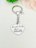 Stainless Steel Lunch Lady Heart Keychain Lunch Lady Gifts, Best Seller Christmas Gifts for School Lunch Lady, D074