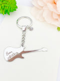 Son Guitar Keychain Stainless Steel Music Instrument Gifts, Best Seller Christmas Gifts for Son, D078