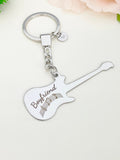 Boyfriend Guitar Keychain Stainless Steel Music Instrument Gifts, Best Seller Christmas Gifts for Boyfriends, D080