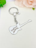 Boyfriend Guitar Keychain Stainless Steel Music Instrument Gifts, Best Seller Christmas Gifts for Boyfriends, D080