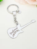 Boyfriend Guitar Keychain Stainless Steel Music Instrument Gifts, Best Seller Christmas Gifts for Boyfriends, D080