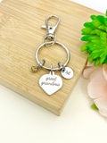 Great Grandma Heart Keychain Stainless Steel, Best Seller Christmas Gifts for Great Grandma Grandmother, D083