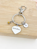 Grandma Heart Keychain Stainless Steel, Best Seller Christmas Gifts for Grandma Grandmother, D084