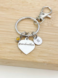 Grandmother Keychain Stainless Steel, Heart, Best Seller Christmas Gifts for Grandmother, D087