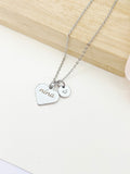 Nina Necklace Heart, Stainless Steel Mother's Day Gifts, Best Seller Christmas Gifts for Nina, D092