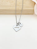 Nina Necklace Heart, Stainless Steel Mother's Day Gifts, Best Seller Christmas Gifts for Nina, D092