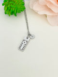 Dominoes Necklace Stainless Steel Jewelry, Best Seller Christmas Gifts for Dominoes Game Players, D094B