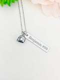 Football Necklace Football Helmet Jewelry, Best Christmas Gifts for Football Players Fan, D095