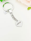 Nino Keychain Heart, Stainless Steel Father's Day Gifts, Best Seller Christmas Gifts for Nino Grandfather, D096