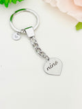 Nino Keychain Heart, Stainless Steel Father's Day Gifts, Best Seller Christmas Gifts for Nino Grandfather, D096