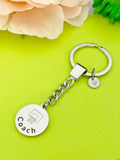 Basketball Hoop Coach Keychain Stainless Steel, Best Seller Christmas Gifts for Basketball Coach, D098