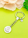 Softball Coach Keychain, Stainless Steel, Christmas Gifts for Softball Coach, D100